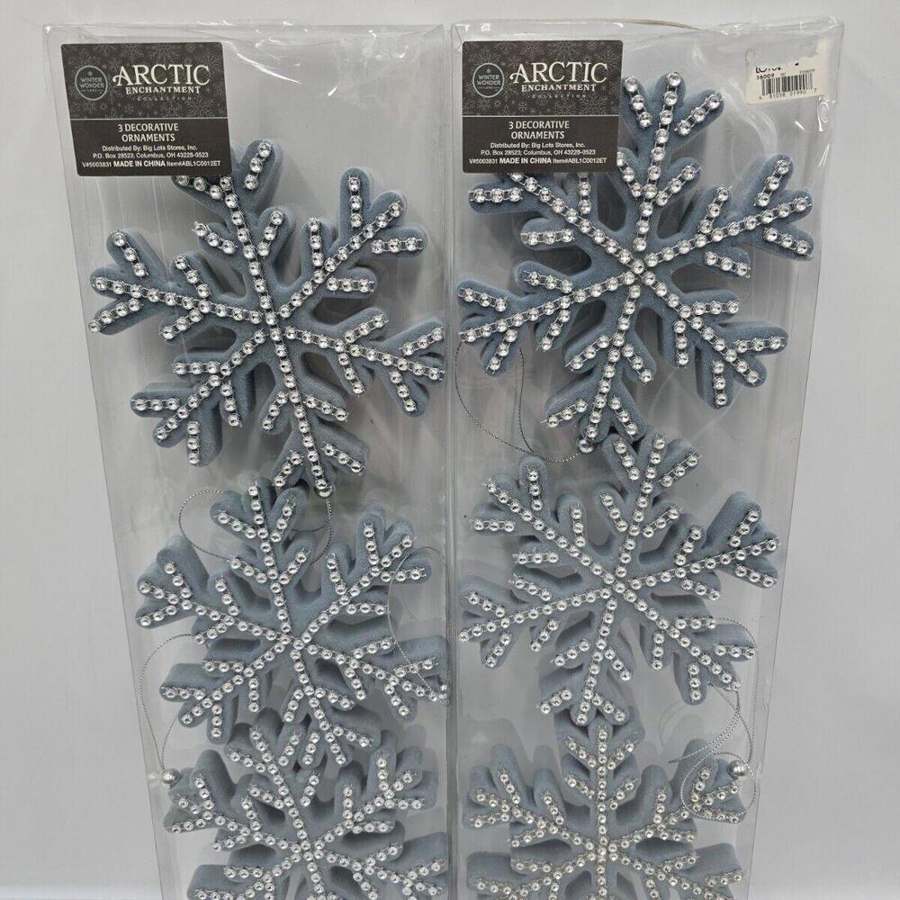 Arctic‎ Enchantment Collection 6 Decorative Ornaments Winter Wonder Lane New